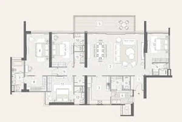 experion floor plan 4bhk